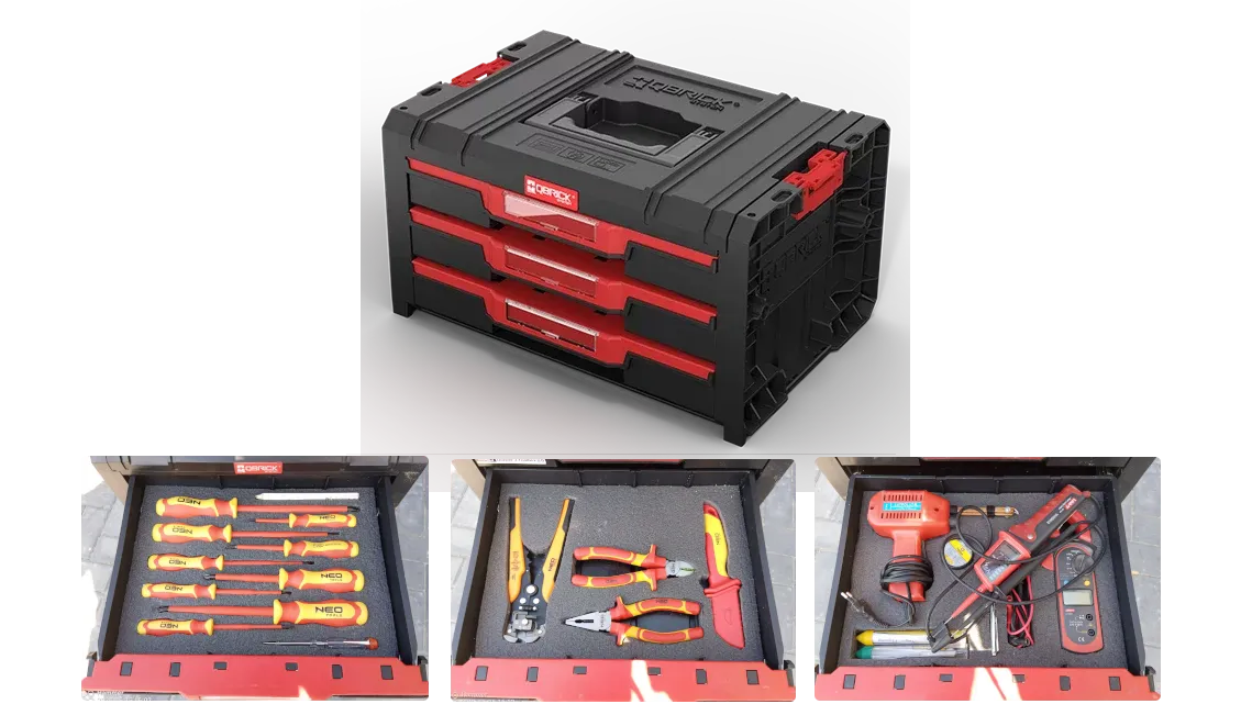 Jak zorganizować narzędzia elektryka w Qbrick System PRO