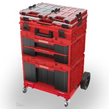 Qbrick system one red ultra hd zestaw skrzyń z szufladami na kołach numer 3