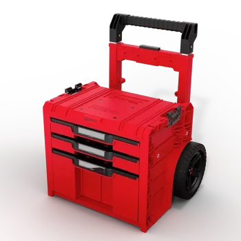 QBRICK SYSTEM PRO CART 2.0 PLUS DRAWER 3 Red Ultra HD Custom Skrzynka z szufladami na kołach