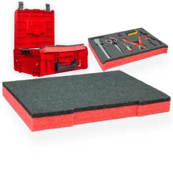 Pianka wkład piankowy Grafit/Czerwony LeanFoam RED - Qbrick Technican Case