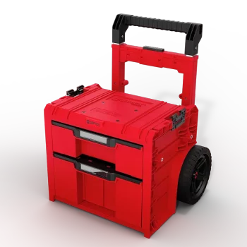 QBRICK SYSTEM PRO CART 2.0 PLUS DRAWER 2 Red Ultra HD Custom Skrzynka z szufladami na kołach