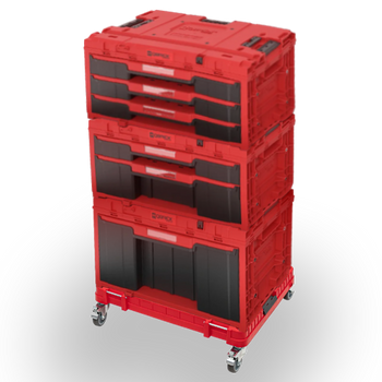 Qbrick system one red ultra hd zestaw skrzyń z szufladami na kołach numer 2