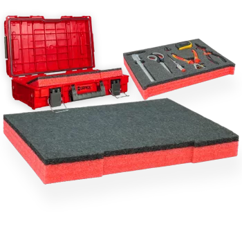 Pianka wkład piankowy Grafit/Czerwony LeanFoam RED - Qbrick Prime Toolbox 150 Vario