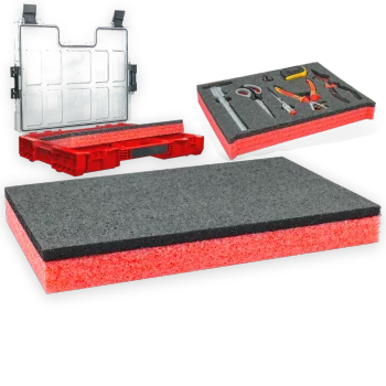Pianka wkład piankowy Grafit/Czerwony LeanFoam RED - Qbrick Pro 200