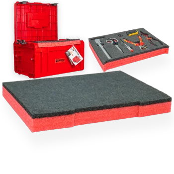 Pianka wkład piankowy Grafit/Czerwony LeanFoam RED - Qbrick Toolbox